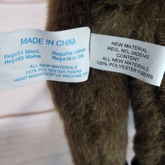 Soundprints Bison Buffalo 8 Inch Plush Stuffed Animal 1998 Faux Leather Accents - Picture 9 of 10